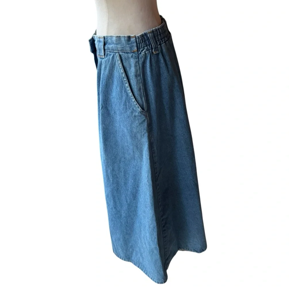 Y2K‎ Liz Claiborne Lizwear Front Button Down Denim Skirt w/Hip Pockets